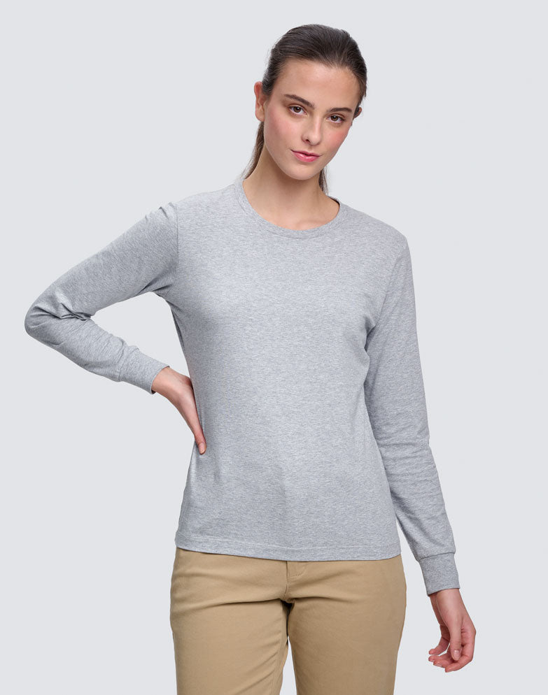 Winning Spirit Ladies Premium Cotton Face L/S Tee-TS48