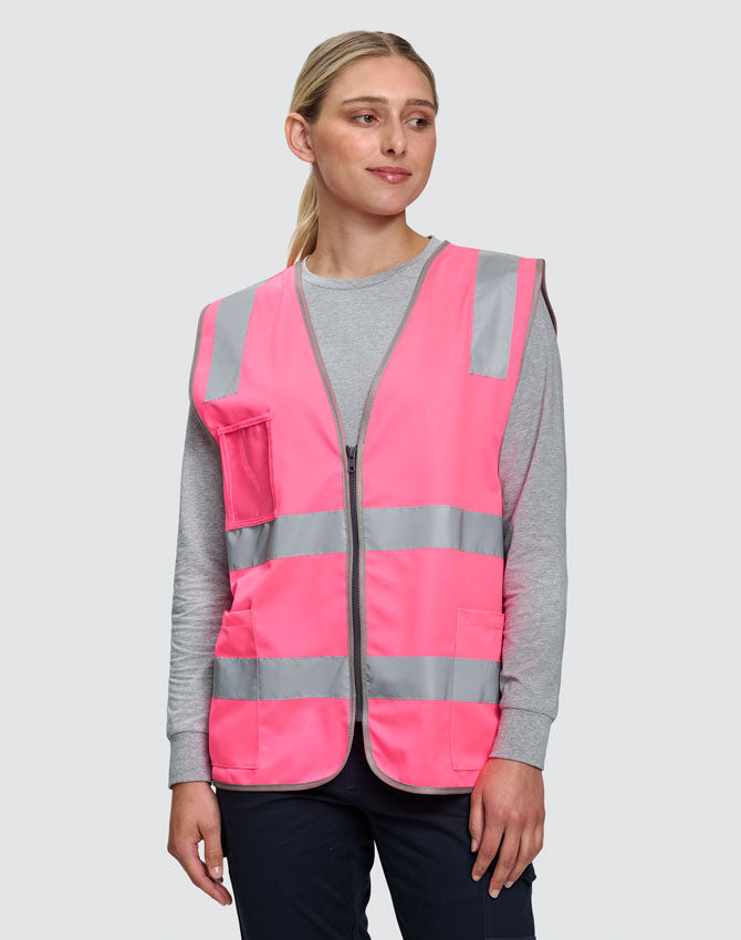 AUSTRALIAN INDUSTRIAL WEAR Unisex Hi-Vis Safety Vest with ID & Utility Pockets - SW04
