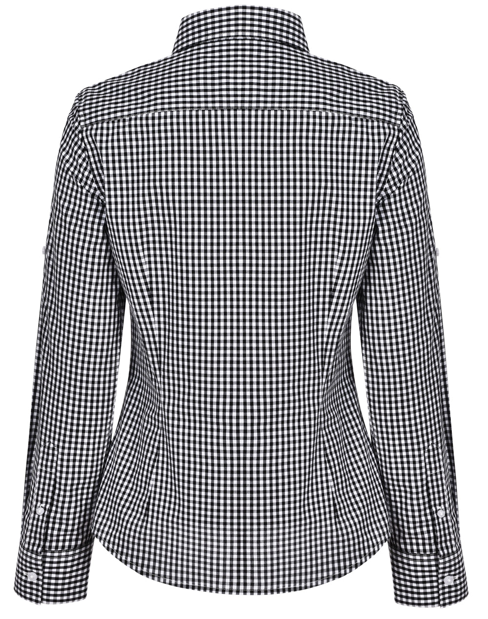 M8300L Ladies’ Gingham Check Long Sleeve Shirt