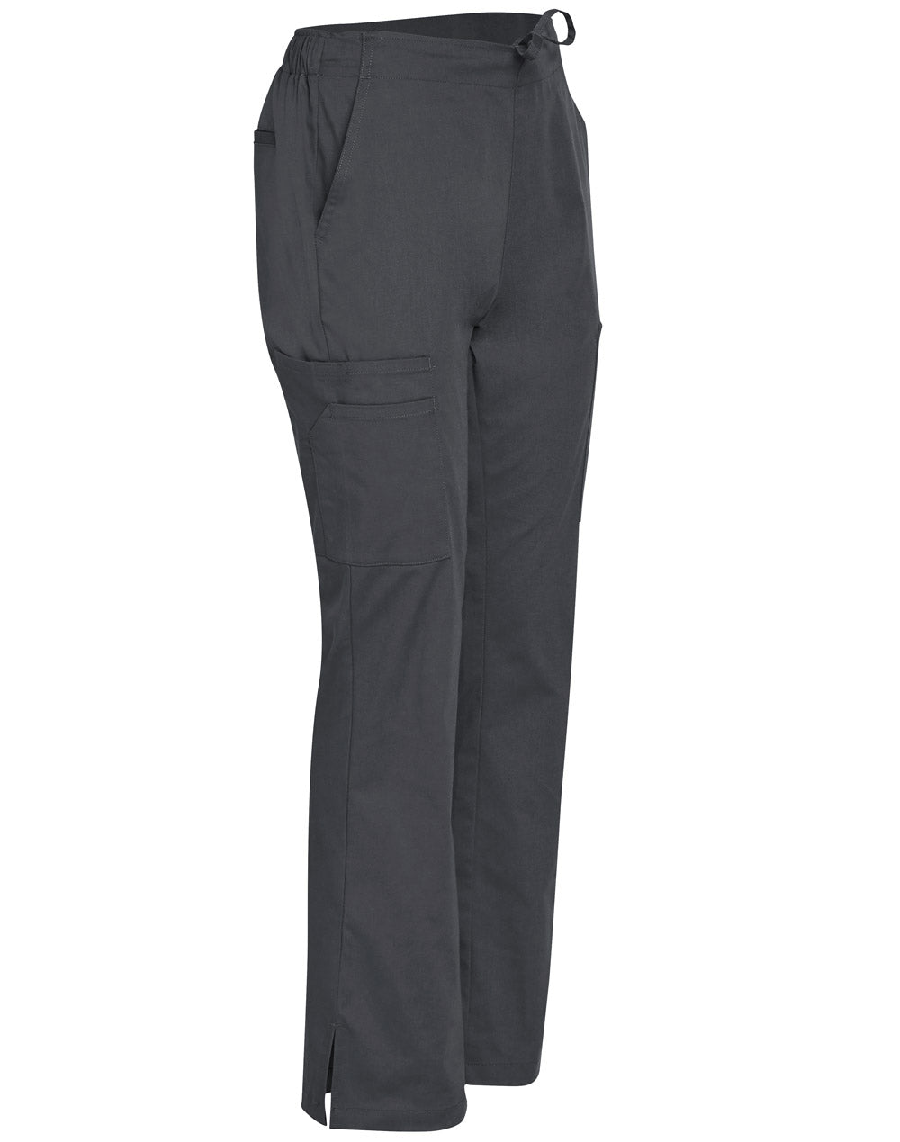 M9720 LADIES SEMI-ELASTIC WAIST TIE SOLID COLOUR SCRUB PANTS
