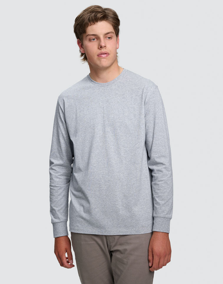 Winning Spirit Mens Premium Cotton Face L/S Tee-TS47
