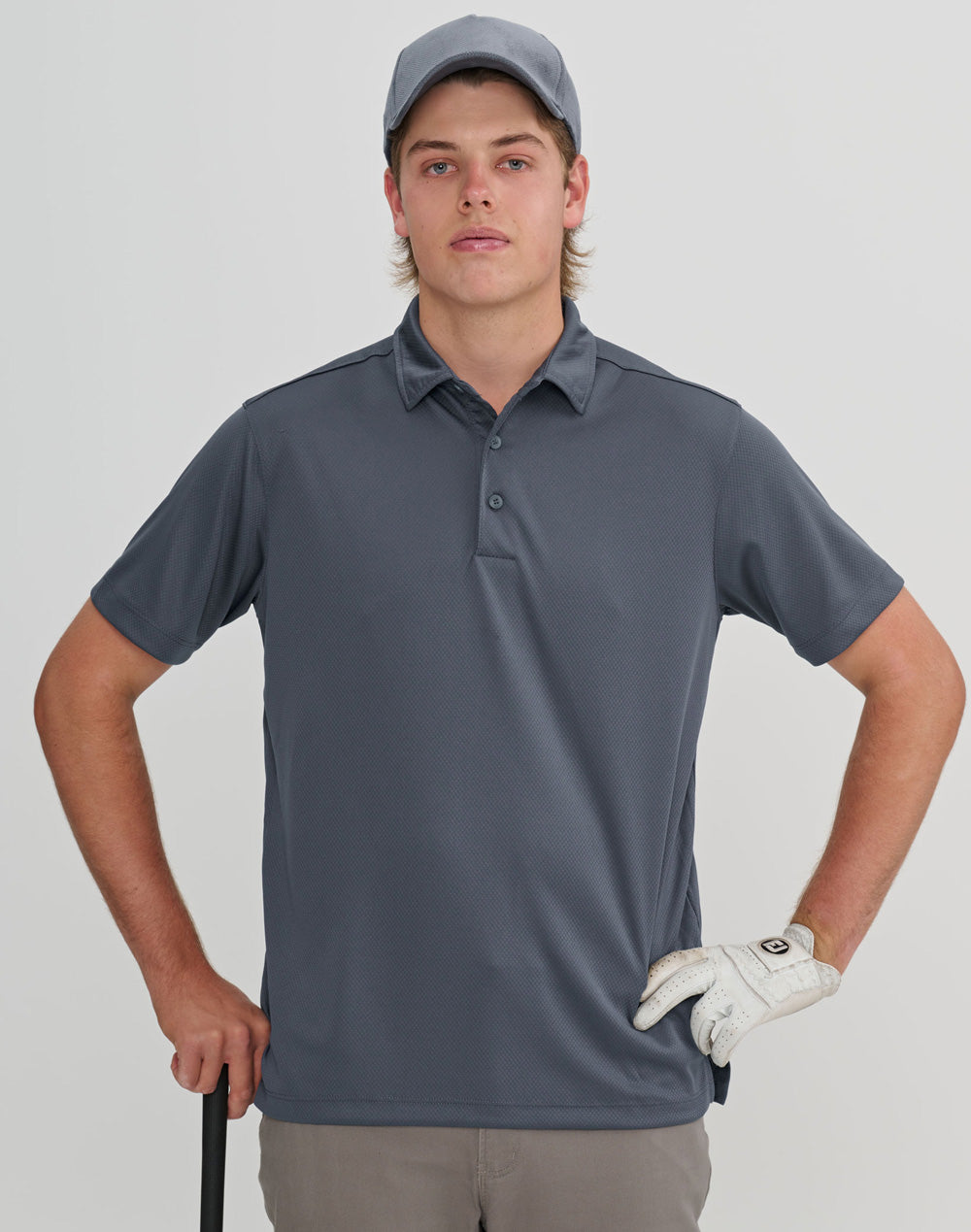 Winning Spirit POLYESTER JACQUARD TEXTURE 5 PANEL CAP - CH52