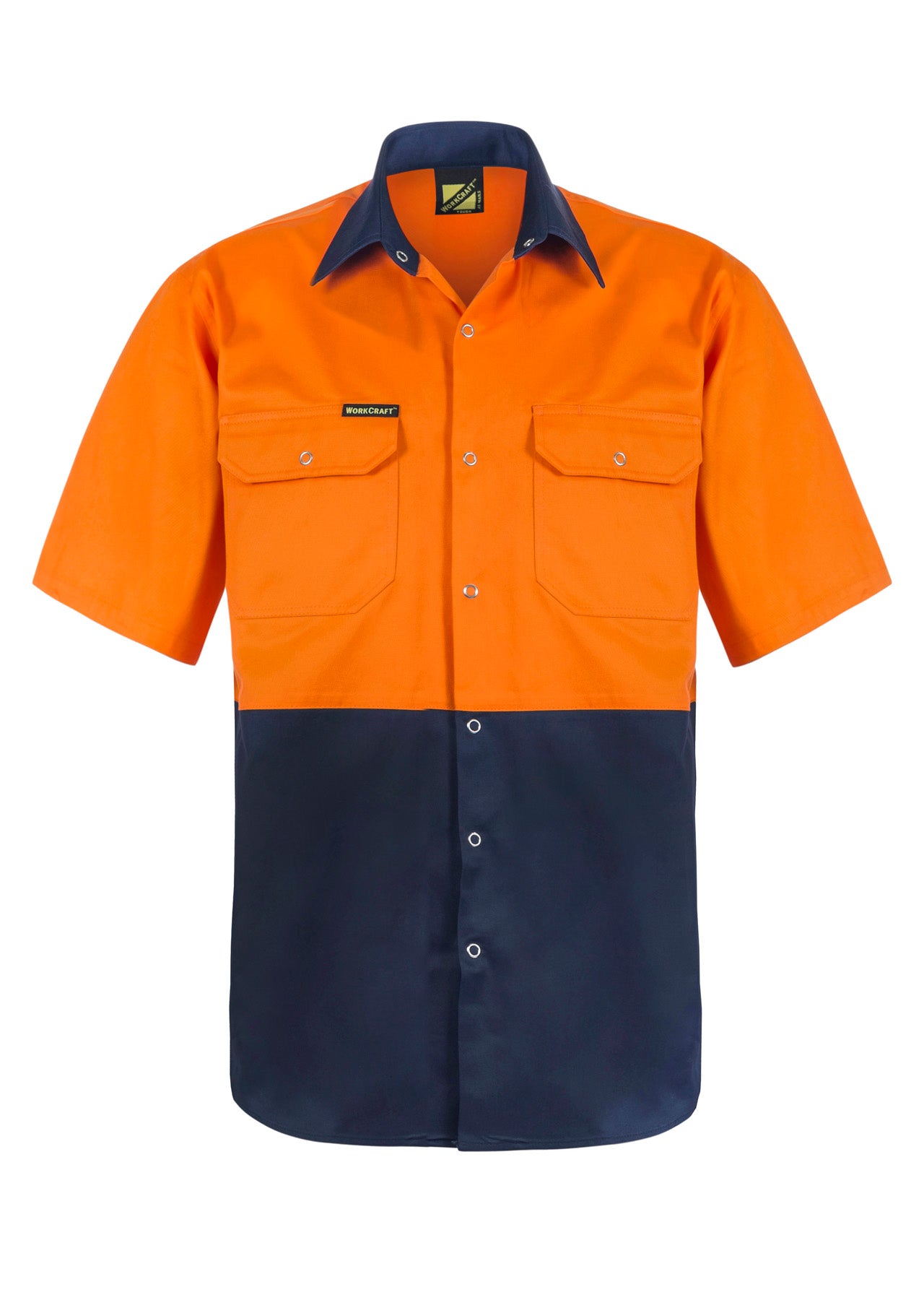 WS3063 Two Tone Hi Vis S/S Shirt Stud