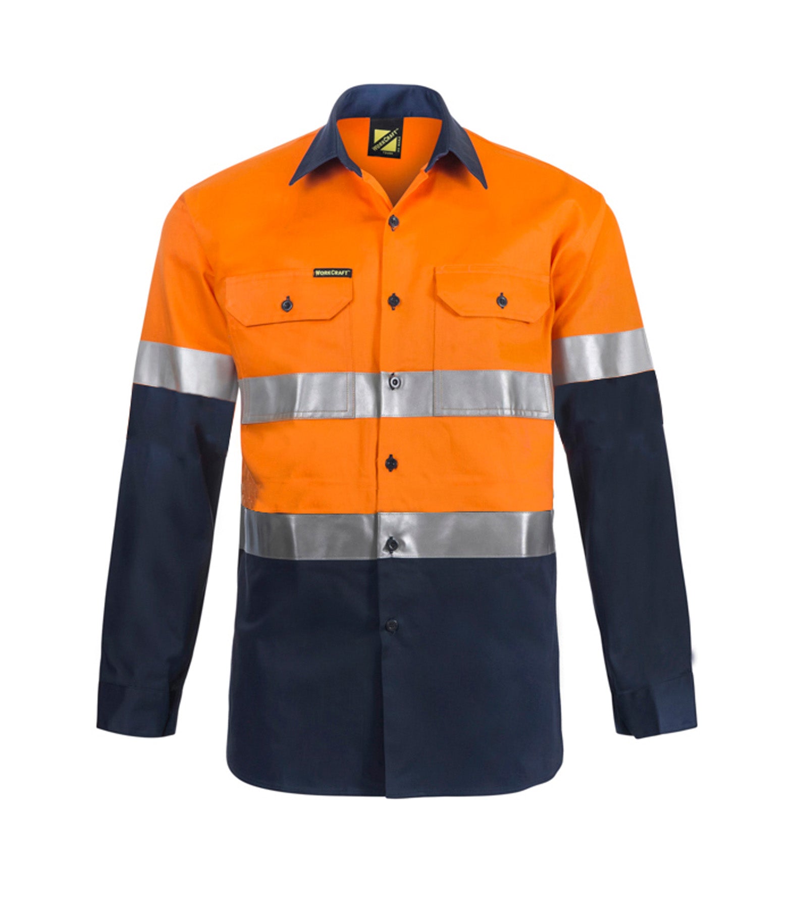 WS6030 Light Weight Hi Vis Long Sleeves Vented Cotton Drill Reflective Shirt
