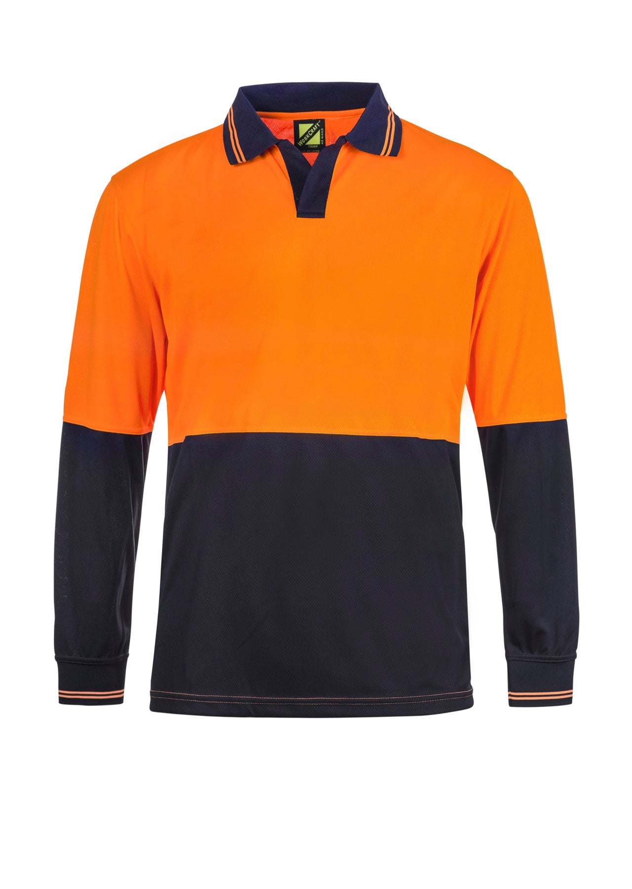 WSP206 Hi Vi Two Tone Ls Laundry Polo