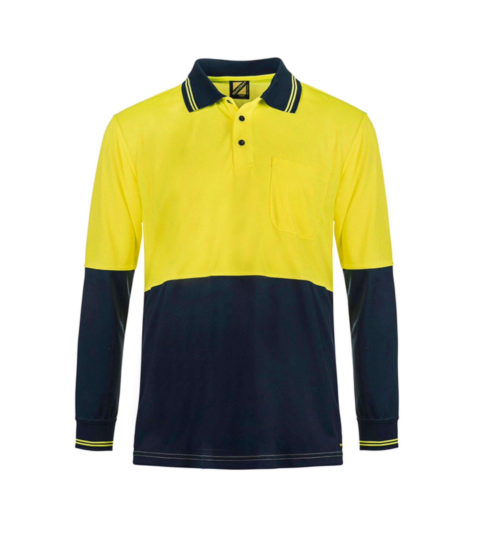 WSP402 Hi Vis Two Tone Ls Polo Cb