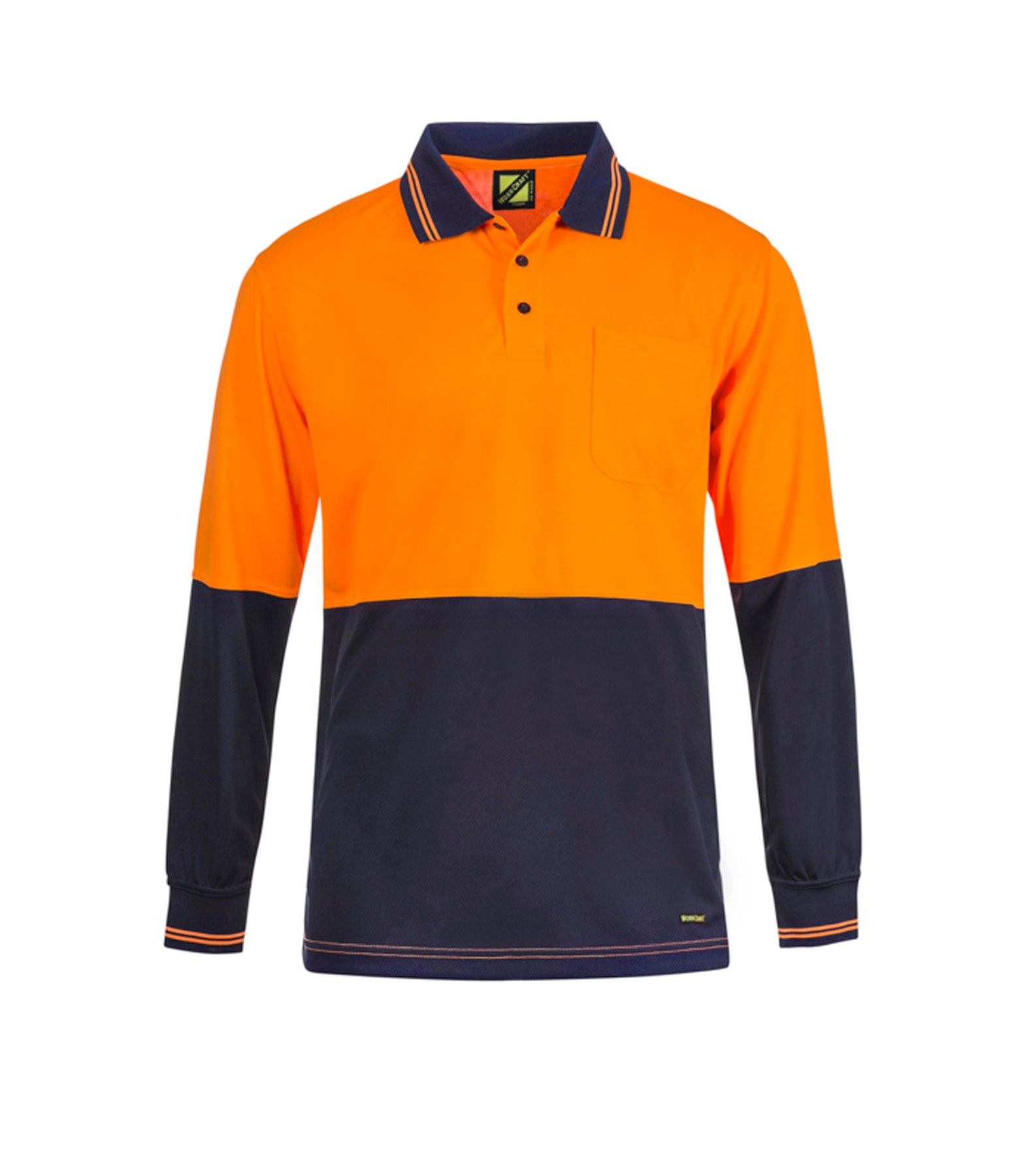 WSP402 Hi Vis Two Tone Ls Polo Cb
