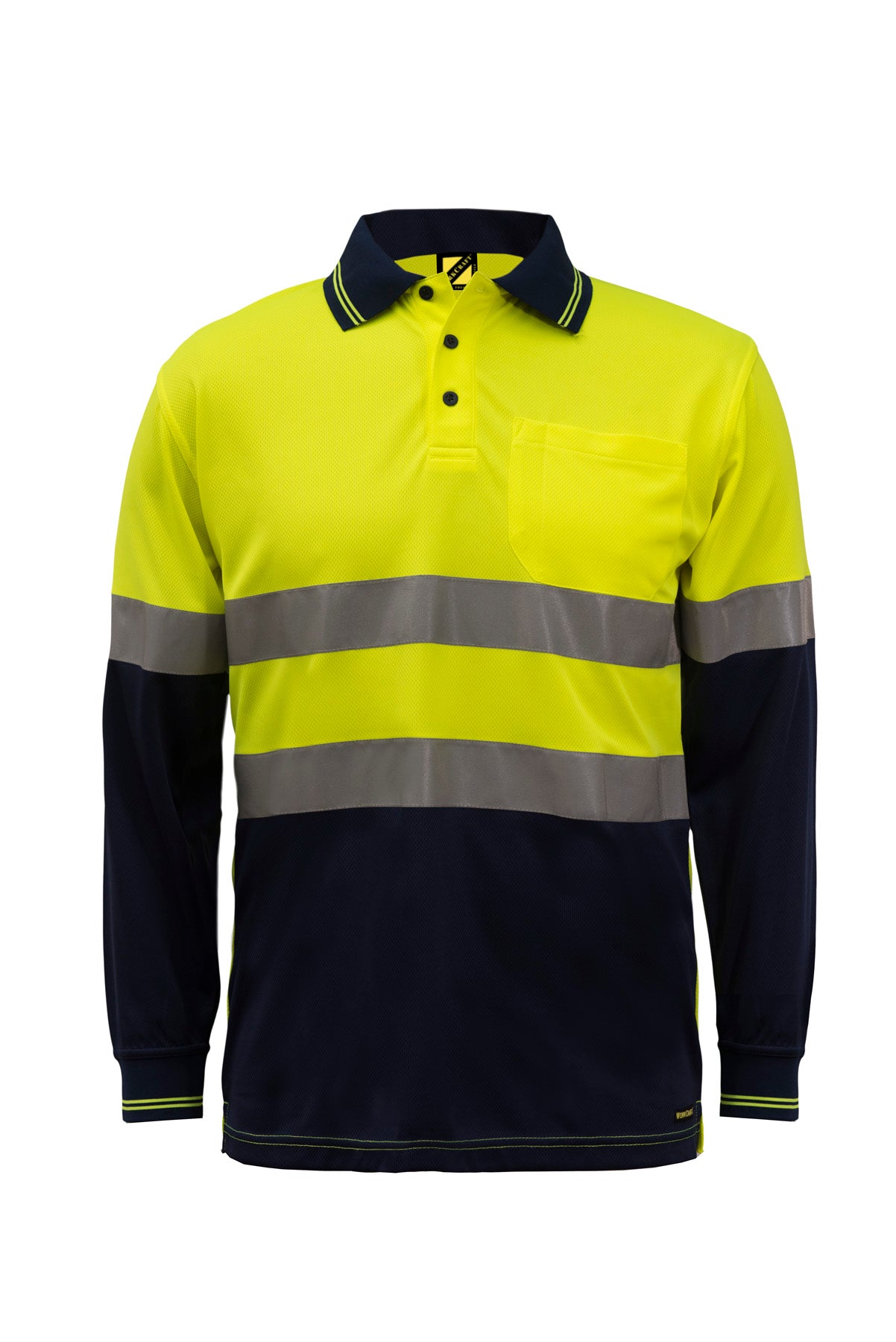 WSP409 Hi Vis Two Tone Ls Polo & Tape