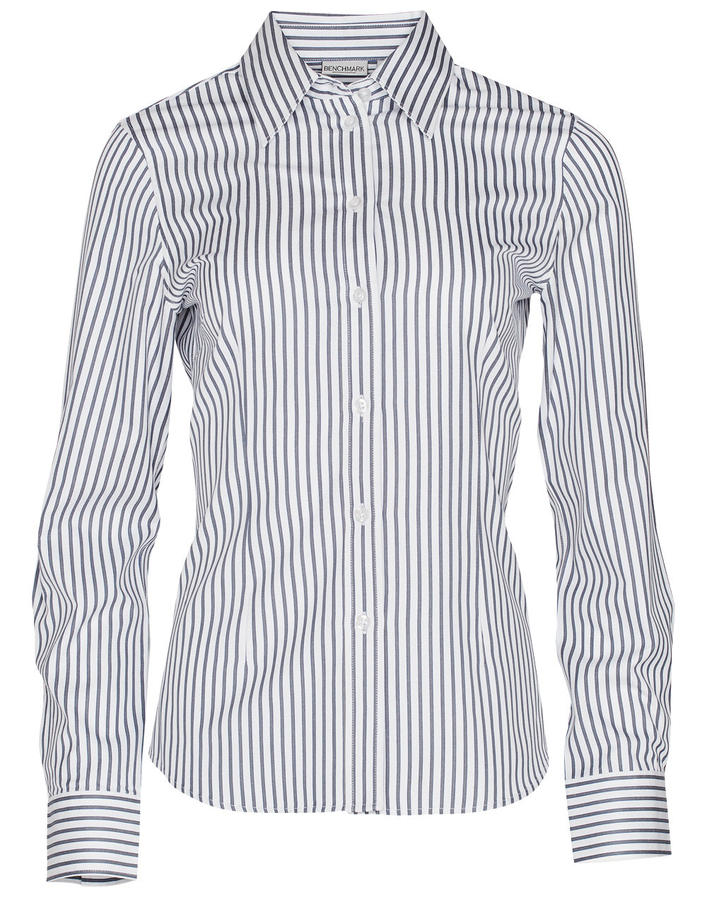 M8310L Ladies'  Executive Sateen Stripe Long Sleeve Shirt