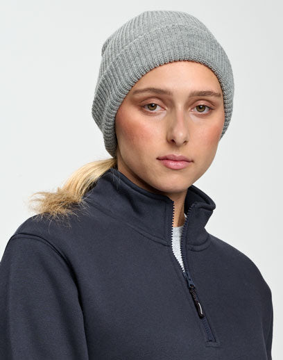 Winning Spirit Roll Up Cabel Knit Snug Beanie  - CH85