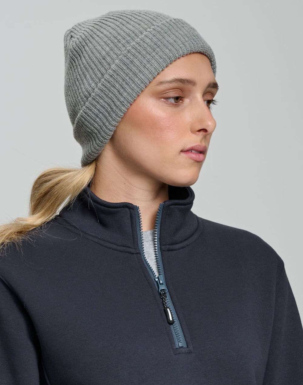 Winning Spirit Roll Up Cabel Knit Snug Beanie  - CH85
