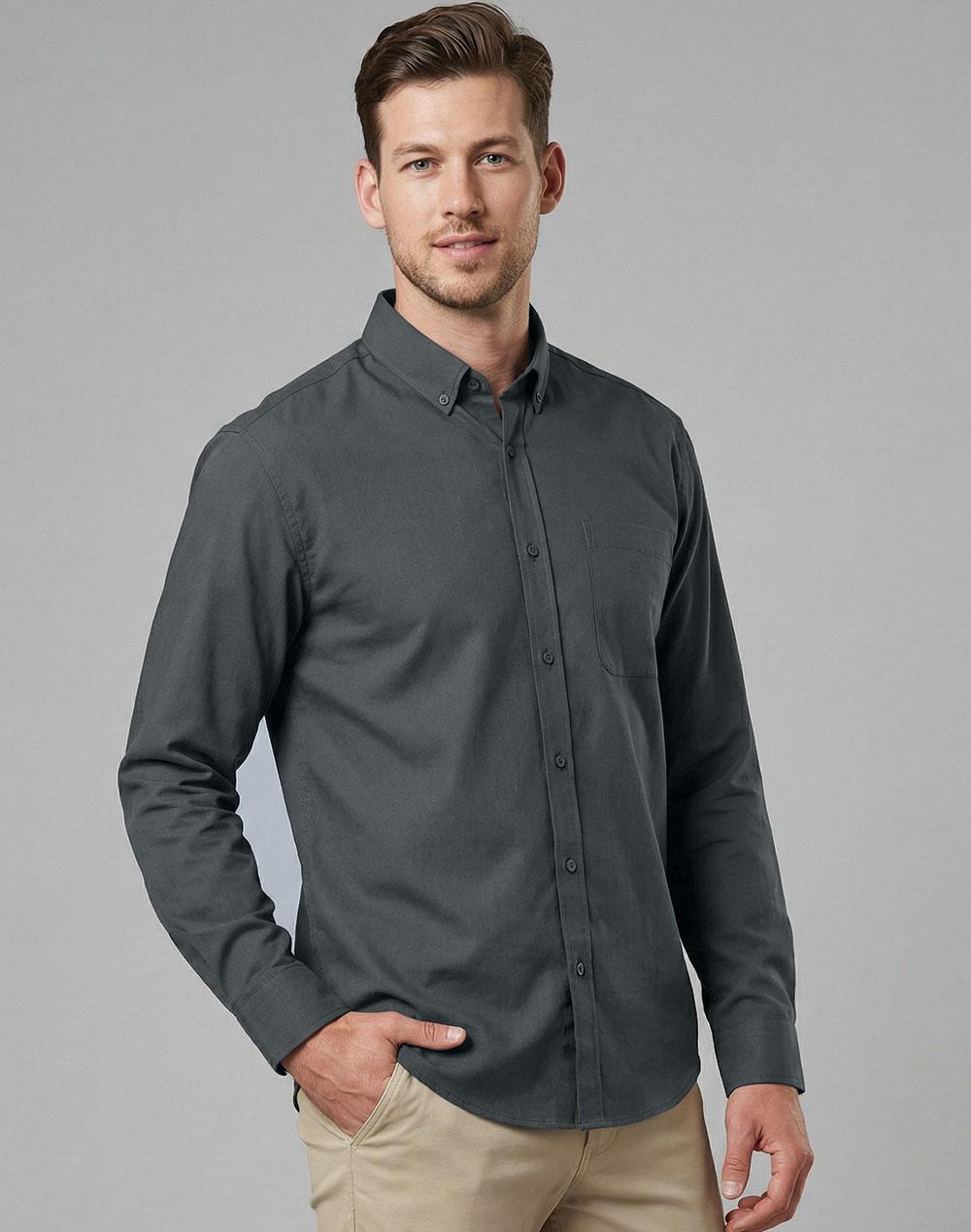 Winning Spirit  Mens Smart Casual Cotton Blend L/S Shirt-M7009L