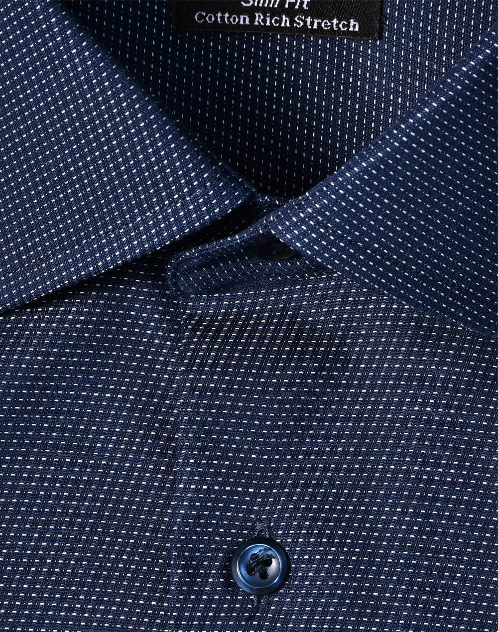 M7400L ASCOT MENS LONG SLEEVE DOT JACQUARD STRETCH SHIRT