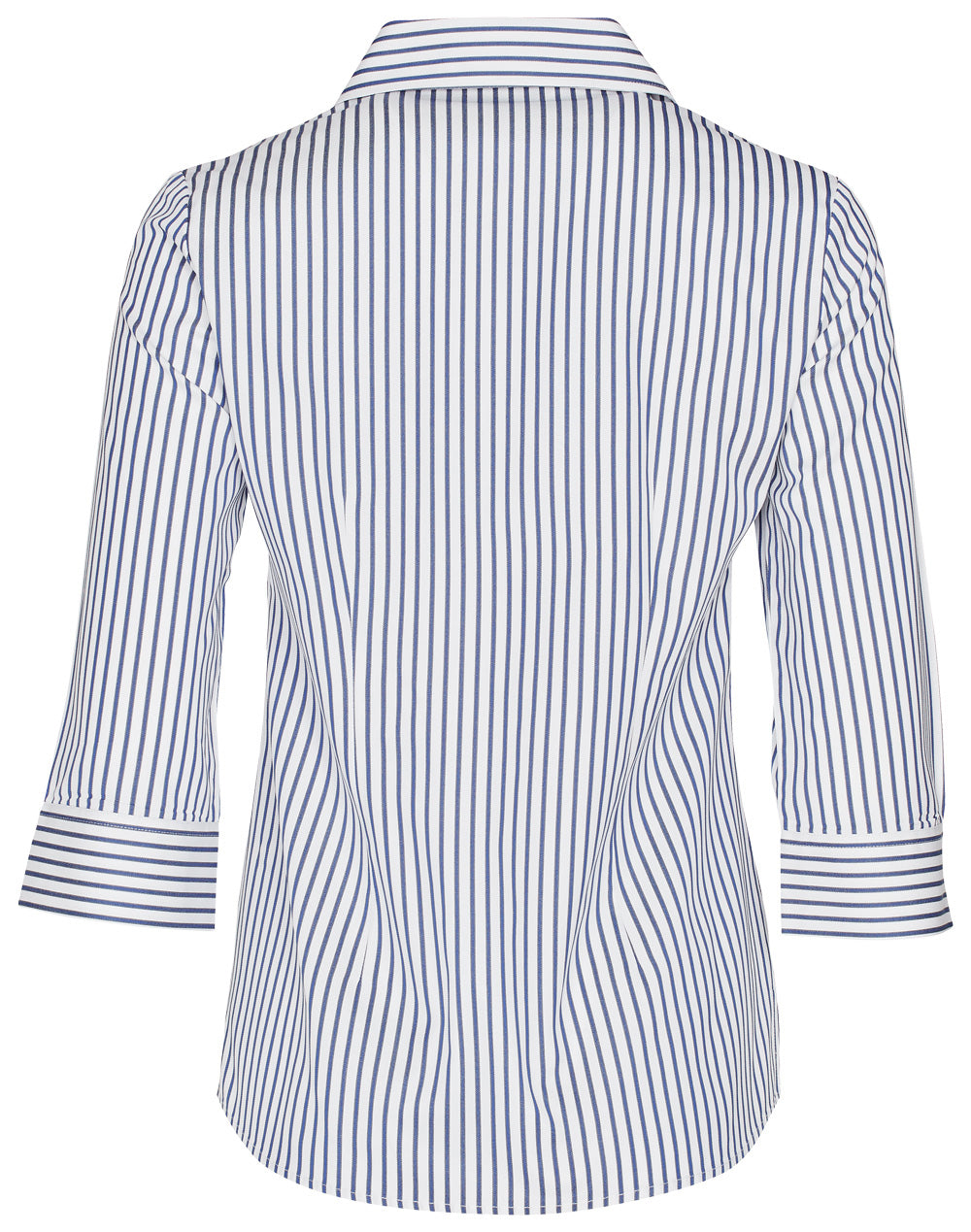 M8310Q Women's  Executive Sateen Stripe 3/4 Sleeve Shirt