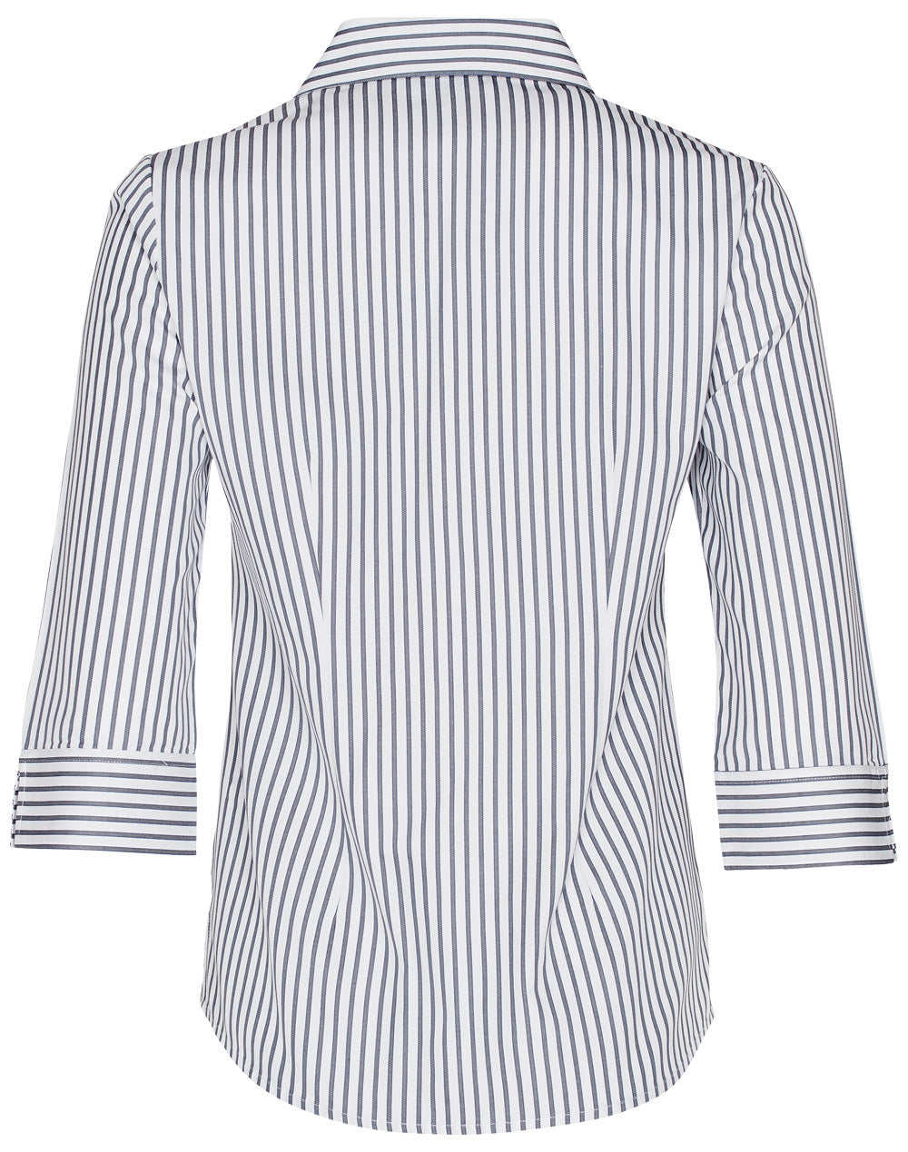 M8310Q Women's  Executive Sateen Stripe 3/4 Sleeve Shirt