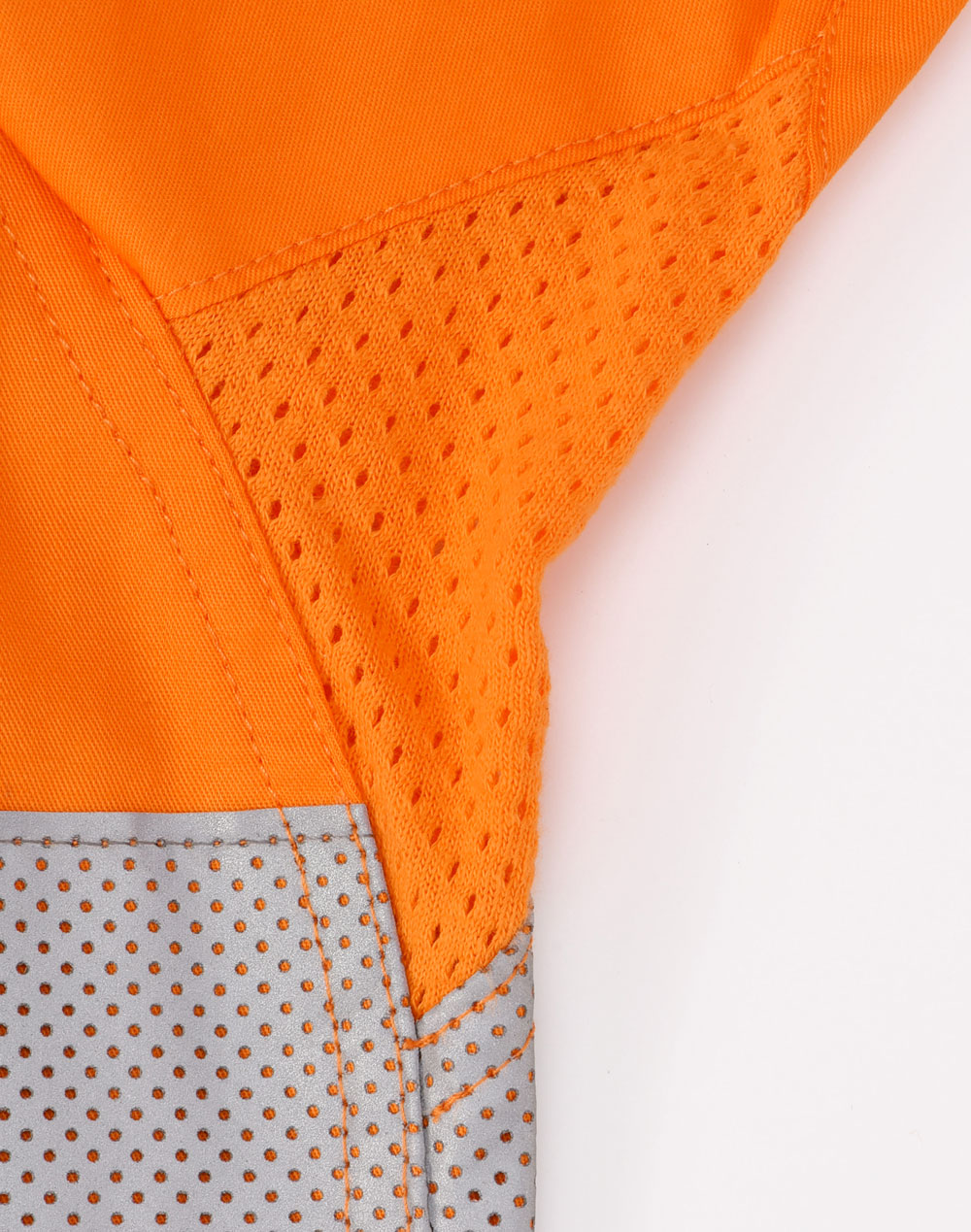 SW87 UNISEX HI-VIS COOL BREEZE CLOSED FRONT LS SHIRT WITH  PERFORATED TAPE
