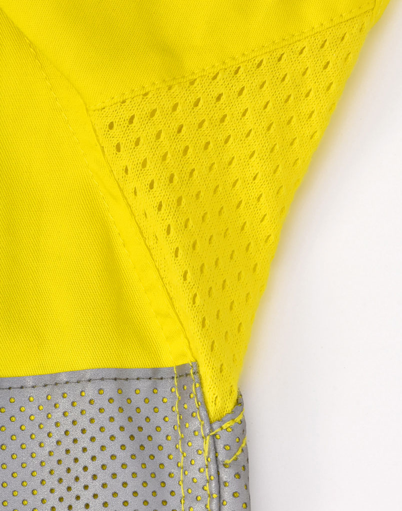 SW87 UNISEX HI-VIS COOL BREEZE CLOSED FRONT LS SHIRT WITH  PERFORATED TAPE