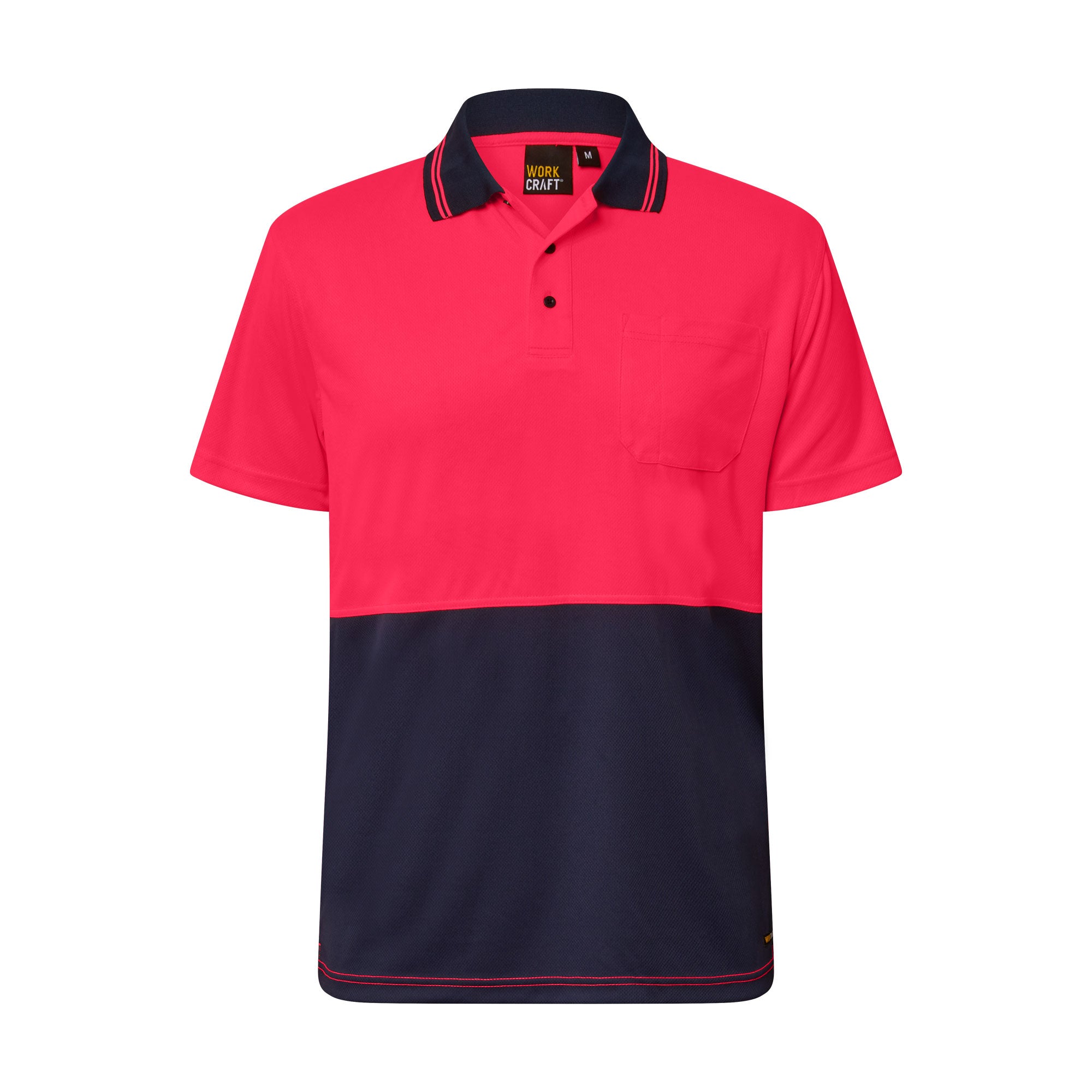 WSP201 Hi Vis Two Tone Ss Polo Pocket